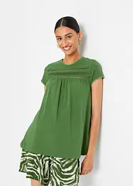 Maglia in cotone con pizzo, bonprix