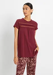 Maglia in cotone con pizzo, bonprix