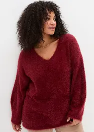 Maglione in filato piumato morbido, bonprix