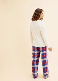 Pigiama con pantaloni in flanella, bonprix