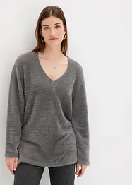 Maglione oversize in filato piumato, bonprix