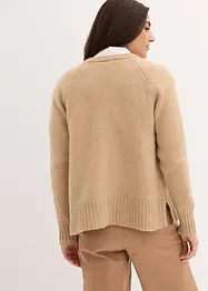 Cardigan oversize con spacchi laterali, bonprix