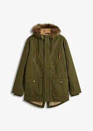 Parka con cappuccio in ecopelliccia, bonprix