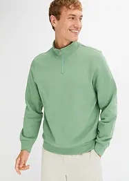 Felpa con colletto e zip, bonprix