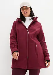 Softshell tecnico lungo con pile effetto peluche, bonprix