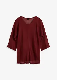 Maglione oversize con motivo traforato, bonprix