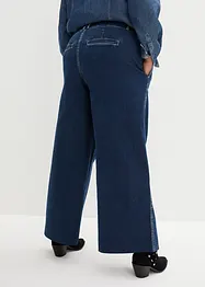 Jeans elasticizzati wide leg, a vita alta, bonprix