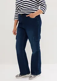 Jeans cargo a vita alta con cinta comoda, bonprix