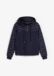 Felpa con cappuccio e cerniera in puro cotone, bonprix