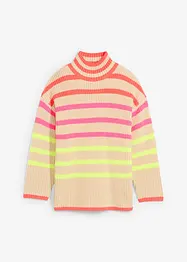 Maglione oversize con righe neon, bonprix