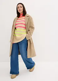 Maglione oversize con righe neon, bonprix