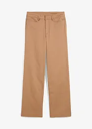 Pantaloni in twill Essential, a vita alta, bonprix