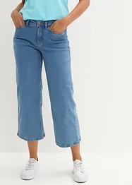 Jeans cropped wide leg, a vita media, bonprix