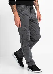 Pantaloni cargo in puro cotone relaxed fit, straight, bonprix