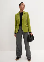 Blazer sciancrato in jersey di cotone, bonprix