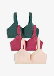 Reggiseno senza ferretto con cotone (pacco da 3), bonprix