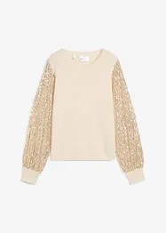 Maglione con maniche in paillettes, bonprix