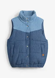 Gilet in jeans trapuntato, bonprix