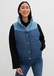 Gilet in jeans trapuntato, bonprix