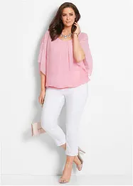 Blusa in chiffon con canotta, bonprix