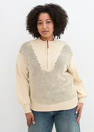 Maglione con motivo traforato, bonprix