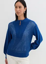 Maglione con motivo traforato, bonprix