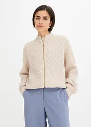 Cardigan con motivo a trecce, bonprix