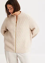 Cardigan con motivo a trecce, bonprix