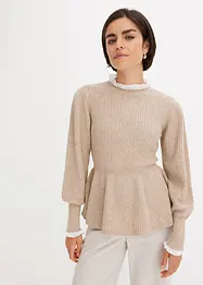 Maglione con inserto di camicia, bonprix