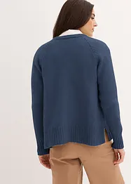 Cardigan oversize con spacchi laterali, bonprix