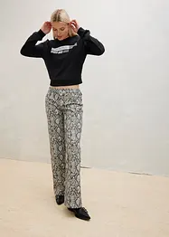 Felpa cropped con scritta, bonprix