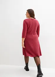 Abito in punto di Roma con fantasia jacquard in misto viscosa, bonprix