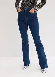 Jeans a zampa, a vita alta, bonprix