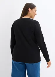 Maglia a maniche lunghe accollata (pacco da 2), bonprix