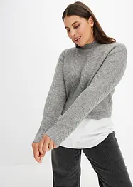 Maglione con inserto di camicia, bonprix