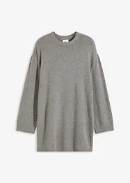 Maglione lungo in filato fine con spacchi laterali in misto viscosa, bonprix