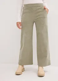 Pantaloni in velluto a coste con cinta comoda, vita alta, bonprix