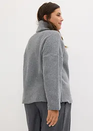 Maglione a collo alto a coste, bonprix