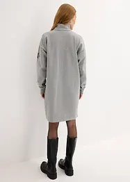 Abito oversize con collo e zip, bonprix