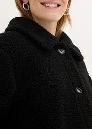 Giacca in pile teddy foderata con colletto, bonprix