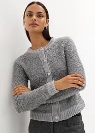 Cardigan corto in bouclé di misto lana, bonprix