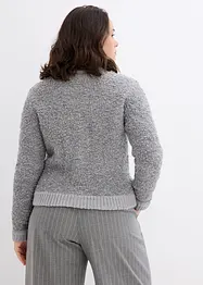 Cardigan corto in bouclé di misto lana, bonprix