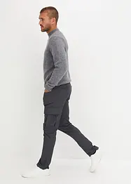 Pantaloni cargo in flanella con pinces regular fit, straight, bonprix