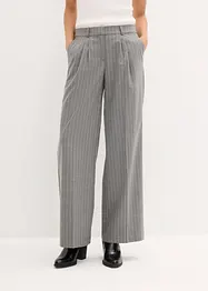 Pantaloni a palazzo gessati con pinces, bonprix