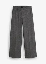 Pantaloni in misto lana con struttura a spina di pesce, bonprix