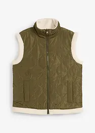 Gilet double face in pile teddy, bonprix