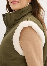 Gilet double face in pile teddy, bonprix