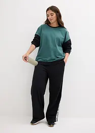 Tuta sportiva con felpa e pantaloni larghi (set 2 pezzi), bonprix