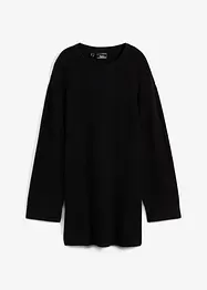 Maglione lungo in filato fine con spacchi laterali in misto viscosa, bonprix