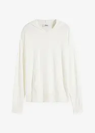 Maglione con cappuccio e tasca a marsupio in misto viscosa, bonprix